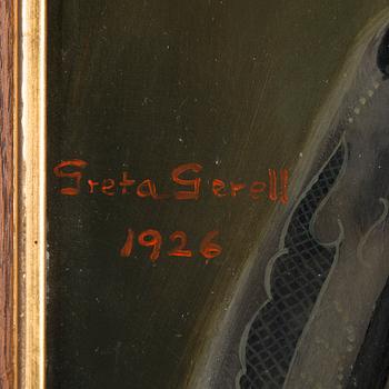 GRETA GERELL, oil on canvas, signed and dated 1926.