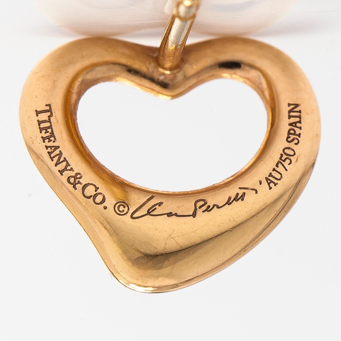 Tiffany & Co, Elsa Peretti, korvakorut, "Open Heart", 18K kultaa.