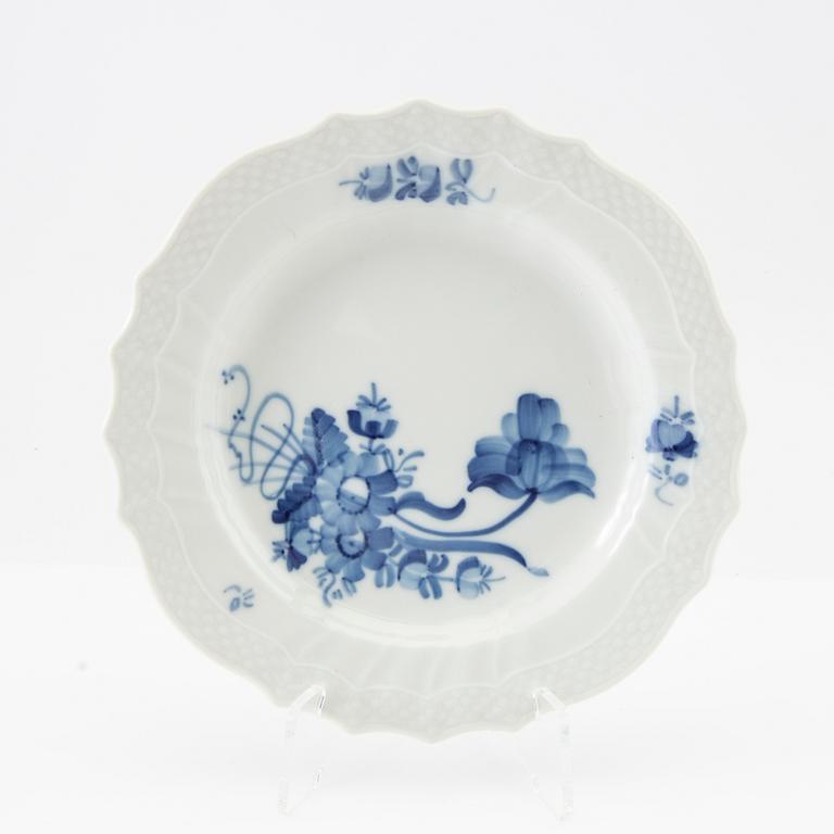 Service 28 pcs "Blue Flower" Royal Copenhagen Denmark later part of the 20th century porcelain.