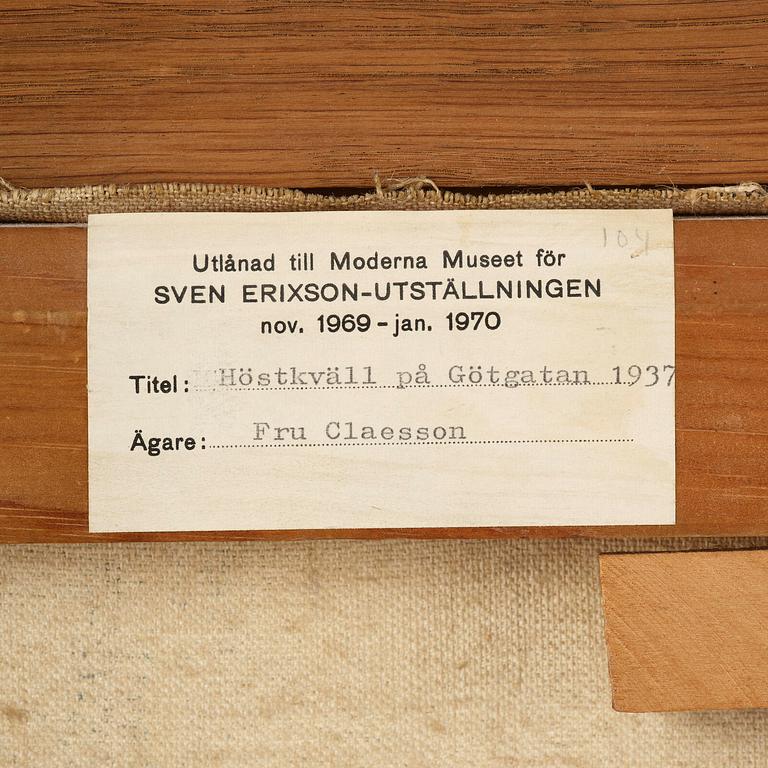 Sven X:et Erixson, "Höstkväll på Götgatan".