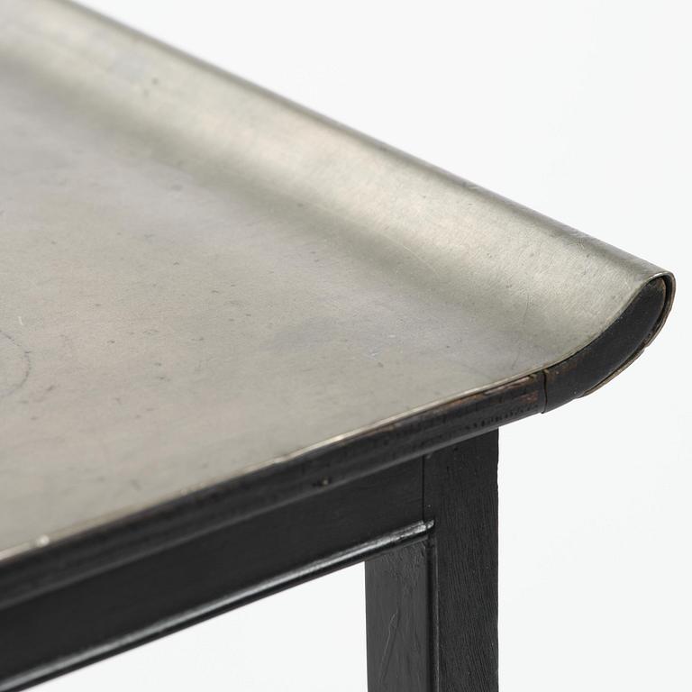 Firma Svenskt Tenn, a pewter top tea table model "A 423", Stockholm, 1930s.