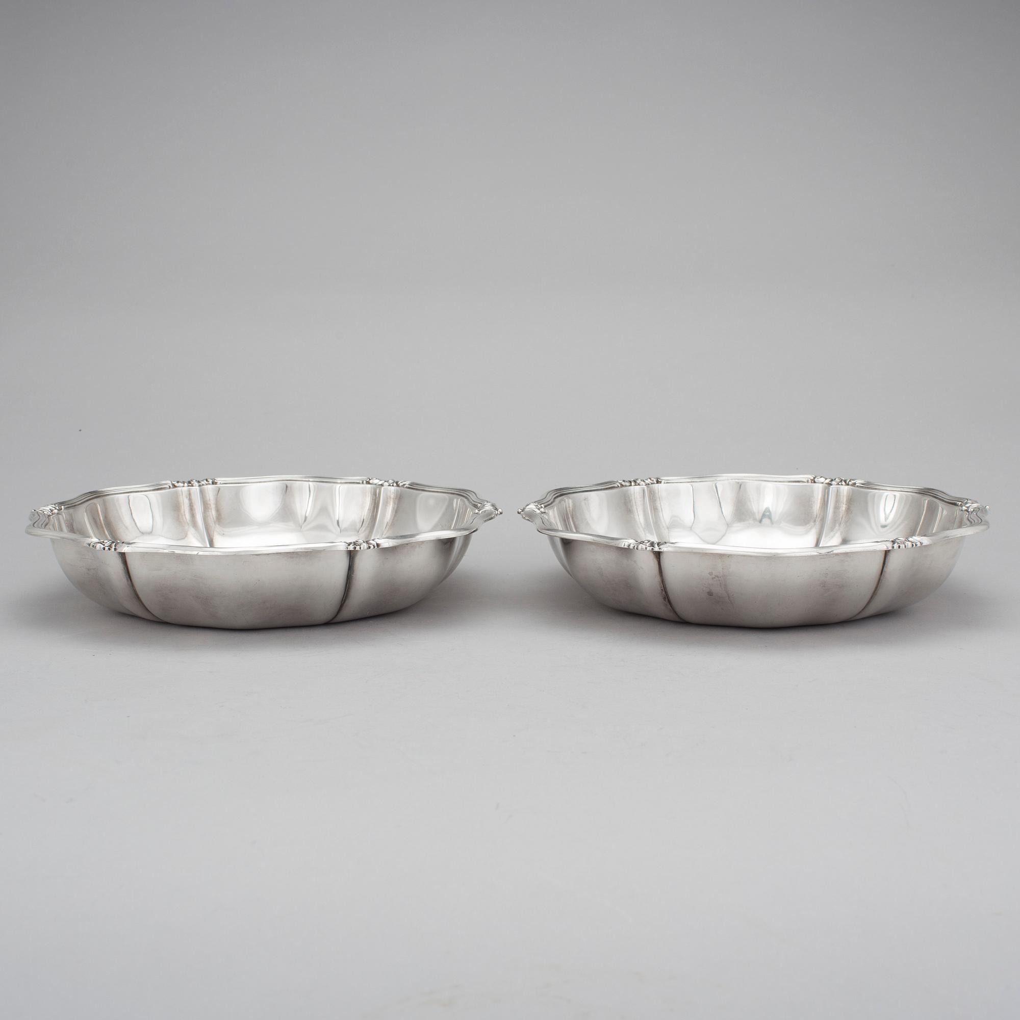 SKÅLAR, ett par, silver, K. Andersson, Stockholm, 1920. Vikt ca 1000 gram.