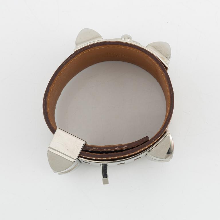Hermès, a brown calf skin 'Collier de Chien' bracelet, 2004.