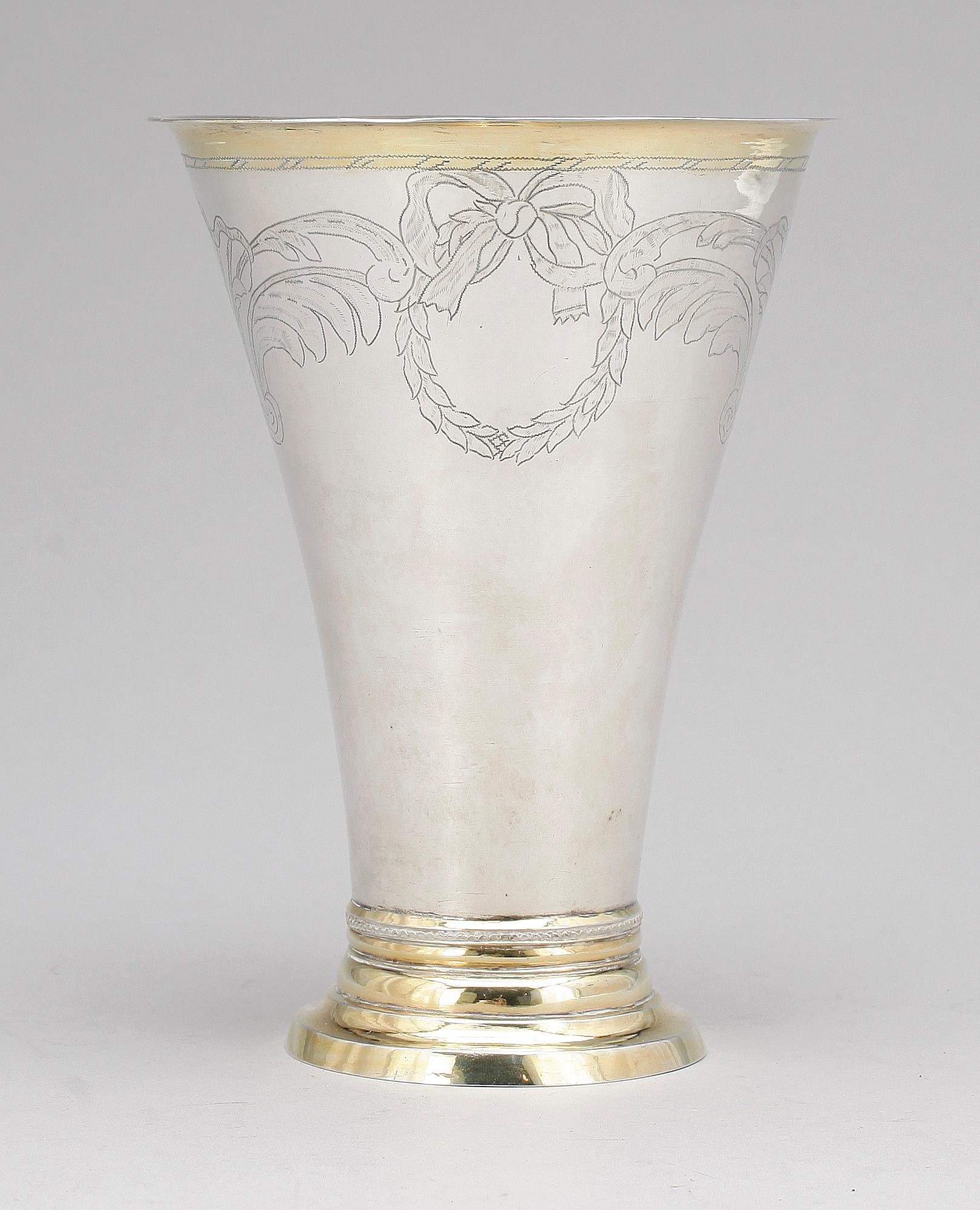 BÄGARE, silver, Magnus Söderberg, Visby 1815. Tot vikt ca 430g.