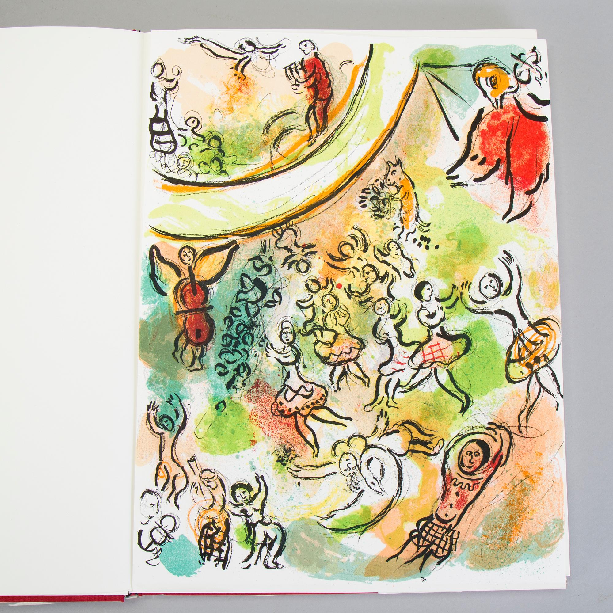 MARC CHAGALL, books (3), with, in total, nine lithographs in colour.