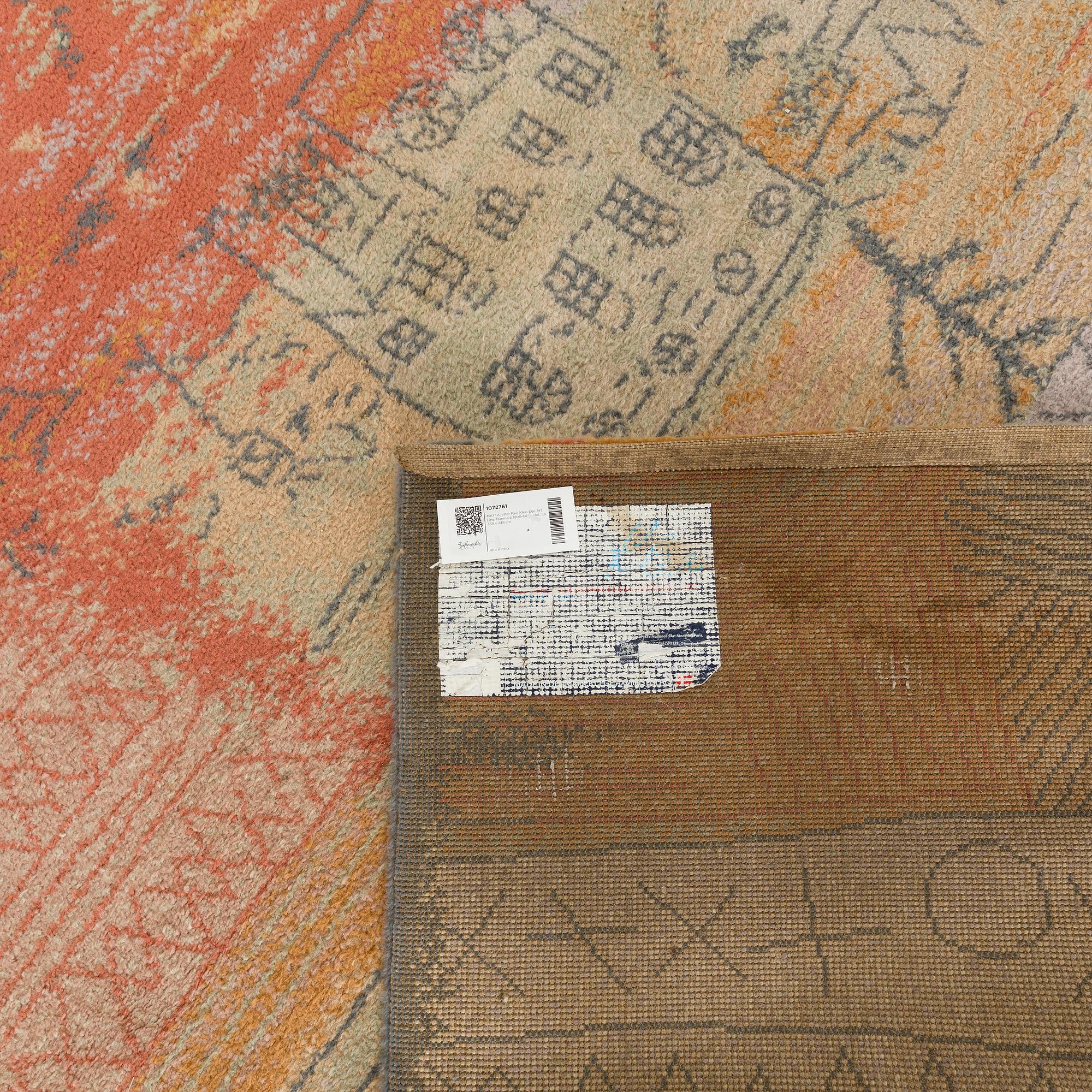 MATTA, efter Paul Klee, Ege Art Line, Danmark 1900-talets slut. Ca 338 x 248 cm.