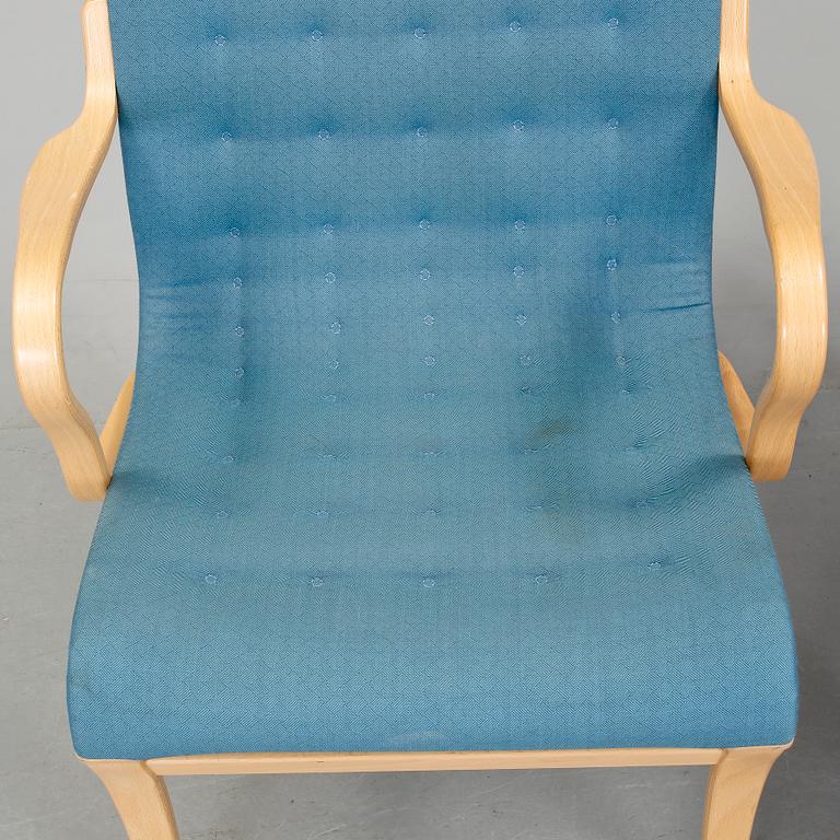 FÅTÖLJER, ett par, "Mi 425"/Mina", Bruno Mathsson, formgiven 1978.