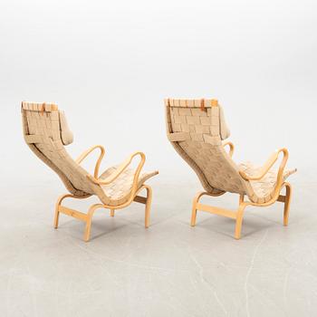 Bruno Mathsson, armchairs 1 pair, "Pernilla", for DUX late 20th century/21st century.