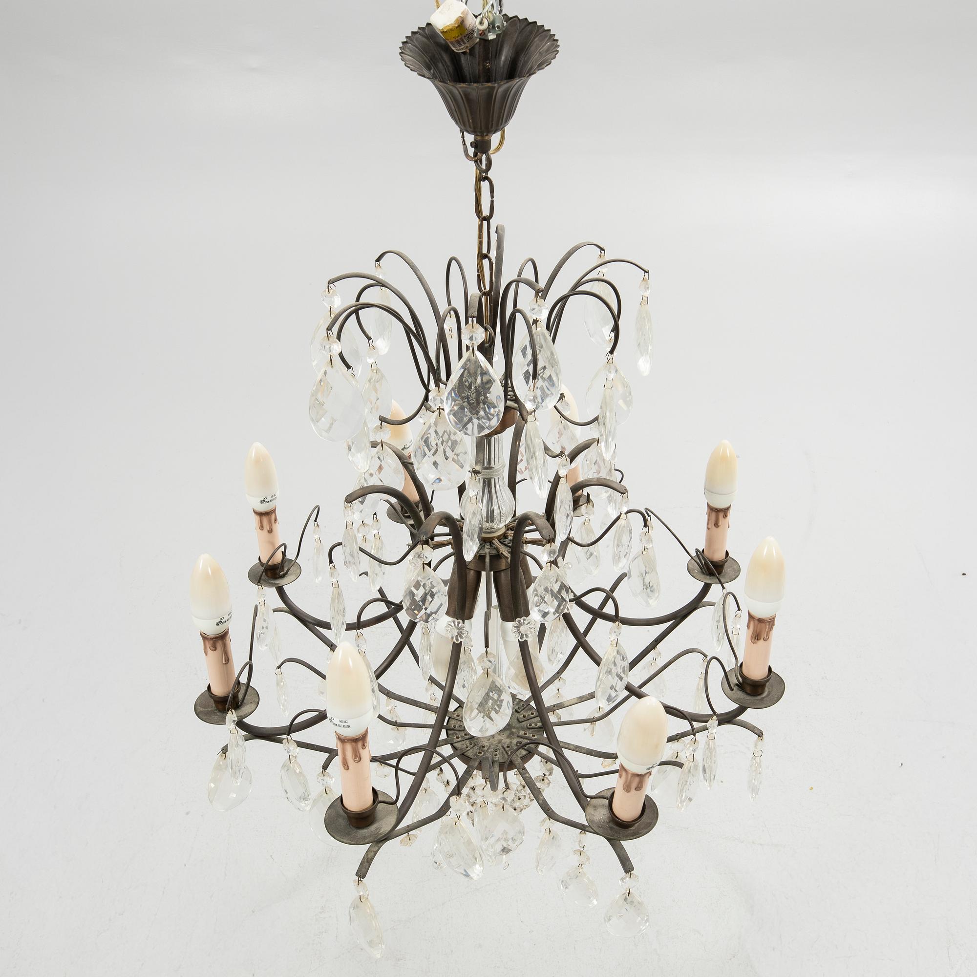 Chandelier, Rococo style, 20th century.