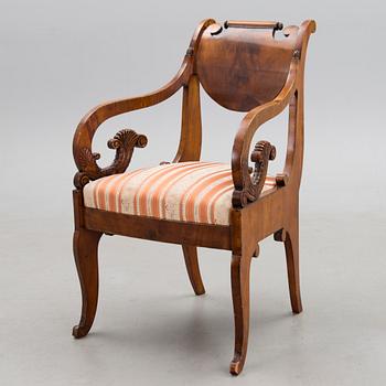 A RUSSIAN ARMCHAIRS, biedermeier first half of the 19th century.