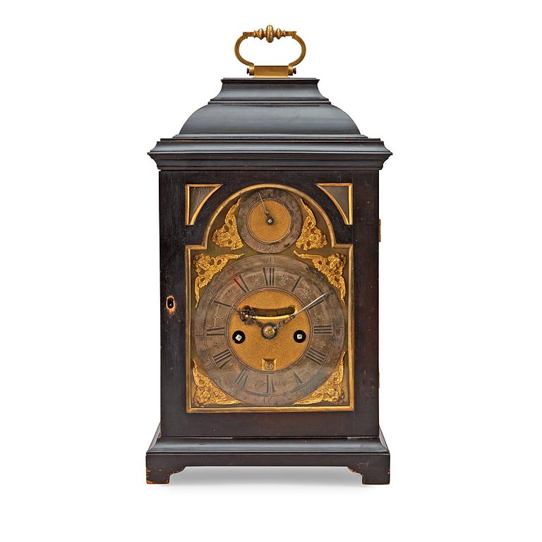 An English early 18th century S De Charmes bracket clock.