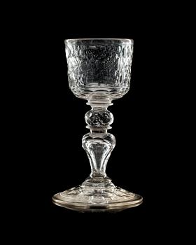 605. A German Baroque goblet, late 17th Century.