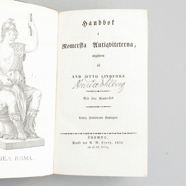 BOKPARTI, 8 delar, bla "Epigrammata" av M. Val. Martialis, Amsterdam 1644.