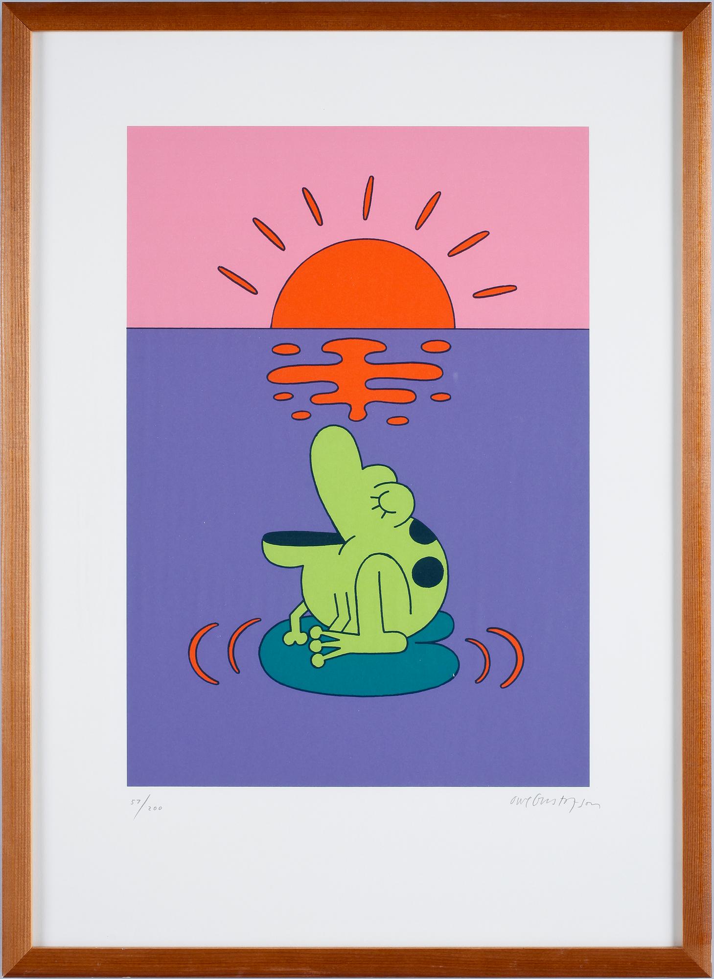 OWE GUSTAFSSON, färgserigrafi, sign o numr 57/200.