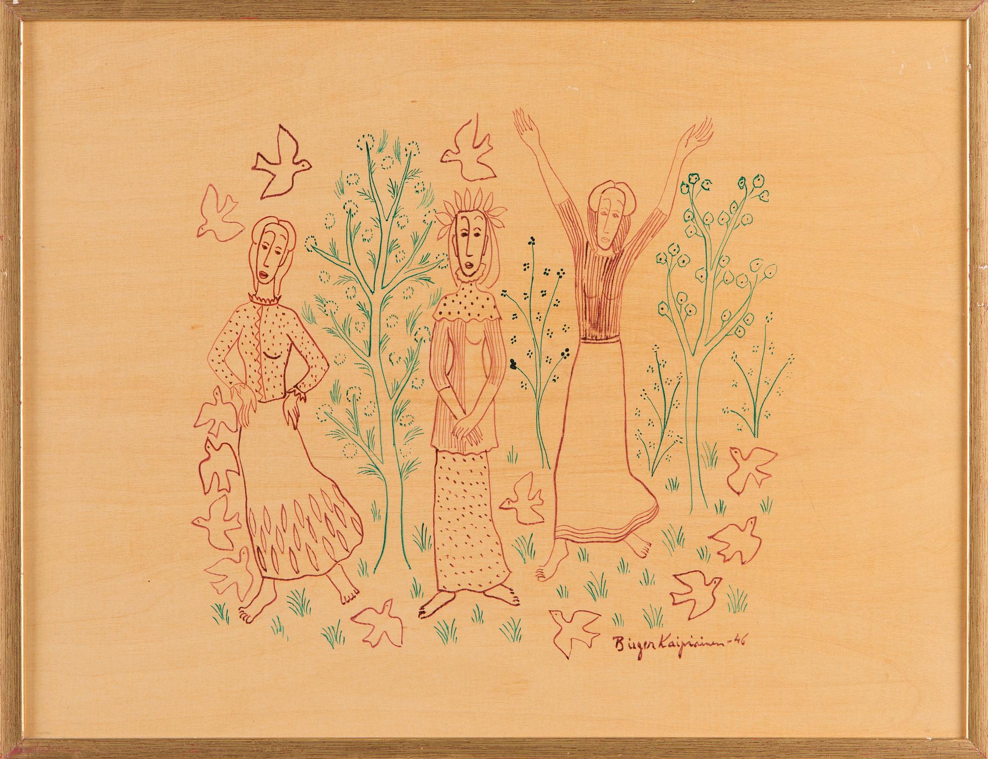 Birger Kaipiainen, Women in the garden.