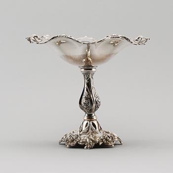 SKÅL PÅ FOT, silver, Frans Holm, Vadstena 1879. Vikt ca 542 gram.