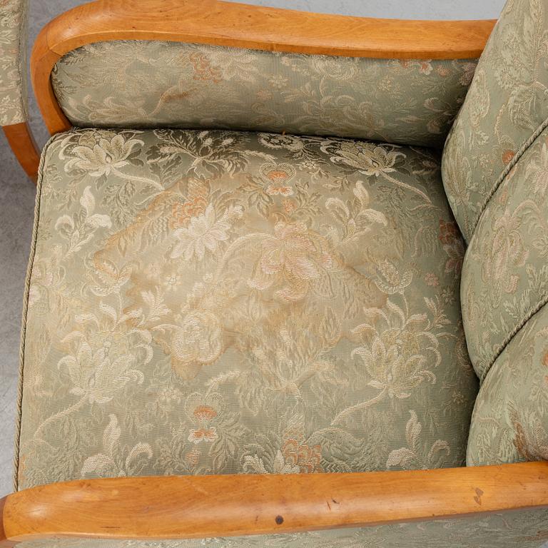 A pair of armchairs, 1930's/40's.