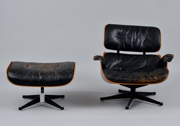 Charles & Ray Eames, LOUNGE CHAIR WITH OTTOMAN.