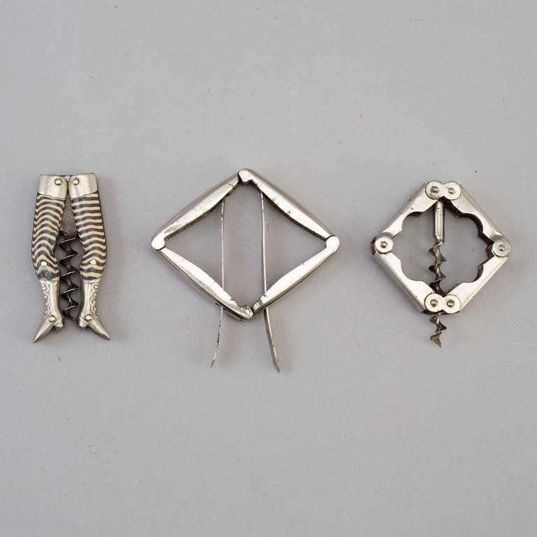 THREE CORK SCREWS, first half of the 19th century.