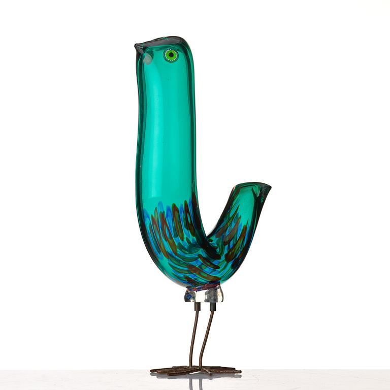 Alessandro Pianon, a "Pulcino" glass sculpture of a bird, Vistosi, Murano, Italy 1960's.