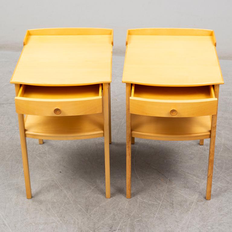 CARL MALMSTEN, sängbord, ett par "Birgitta", Åfors Möbelfabrik AB.