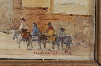 ISAK GUSTAF CLASON, 3 st akvareller, sign o bl a dat "88".