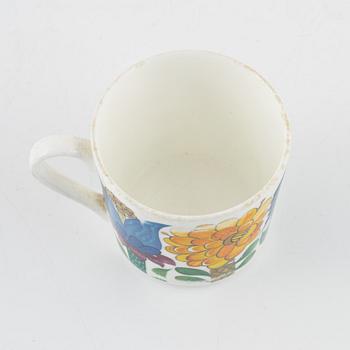 Stig Lindberg, kaffekoppar med fat, 3 st, "Tahiti", Gustavsberg.