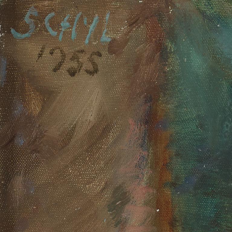 JULES SCHYL, oil on canvas, signed and dated -55.