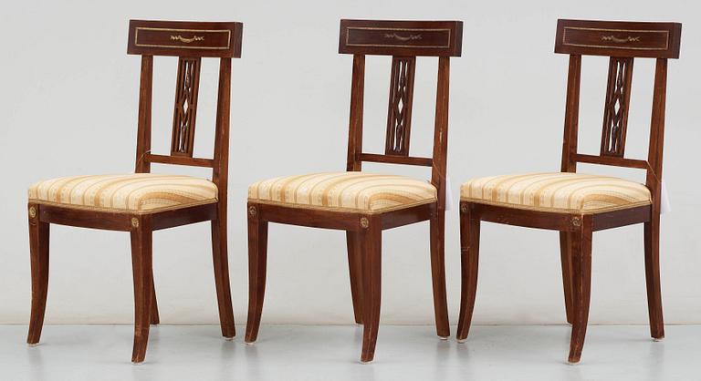 SALONGSGRUPP, 6 delar, empire-stil, 1900-talets början.