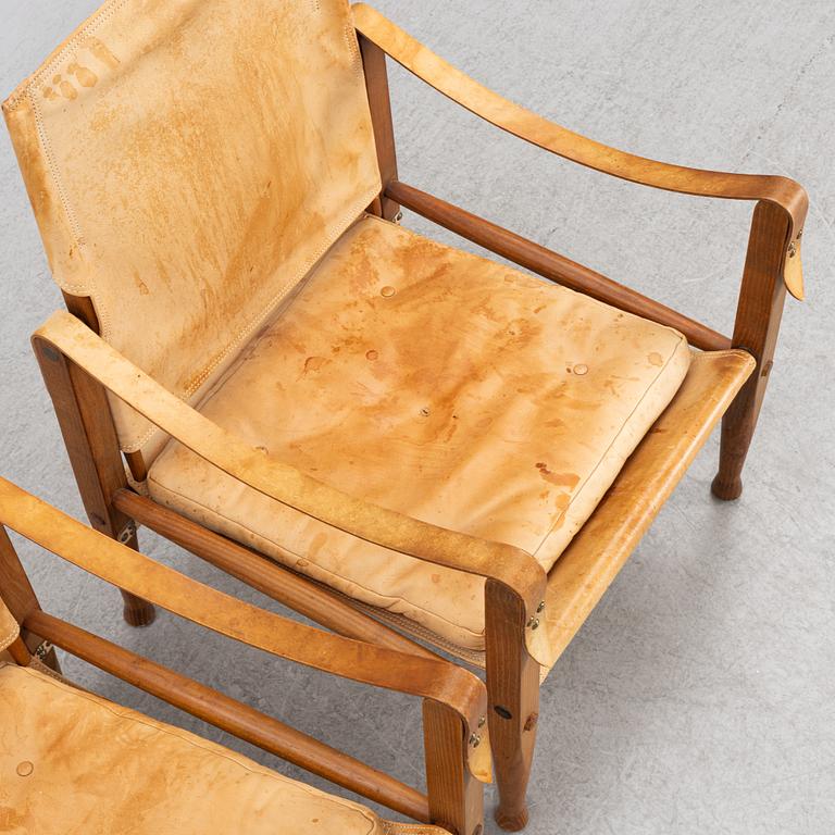 Kaare Klint, fåtöljer, ett par, "Safari Chair", Rud. Rasmussen, Danmark.