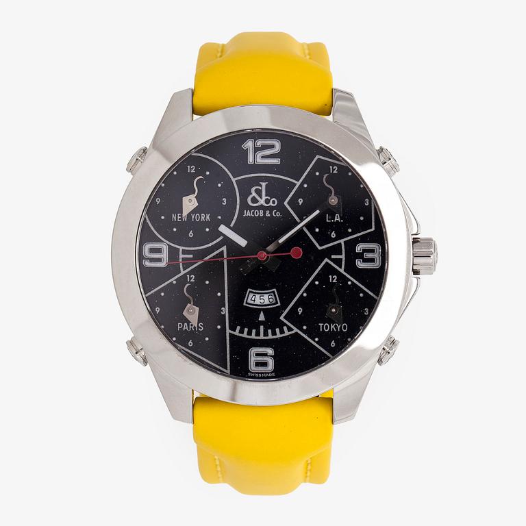 Jacob & Co, Five Time Zones, wristwatch, 47 mm.
