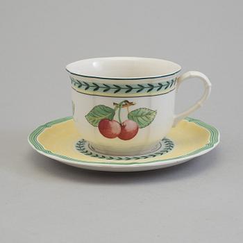 A porcelian table ware set of 26 pcs by Villeroy & Boch, "French Garden" late 20th century/21th century.