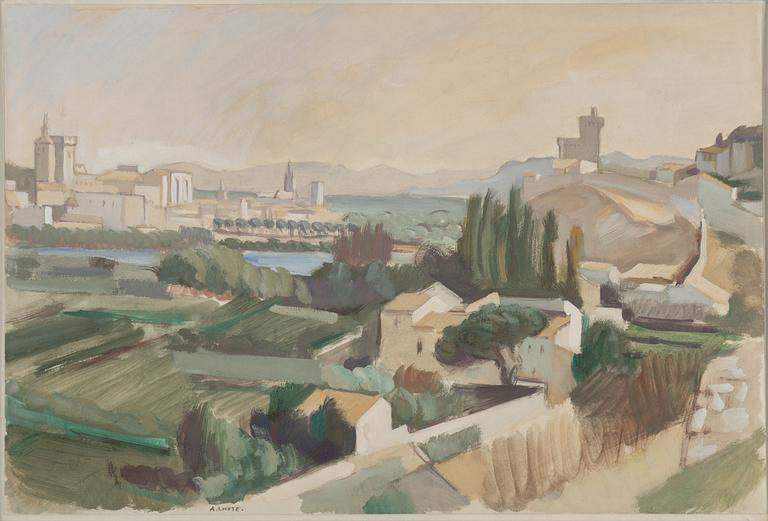 ANDRÉ LHOTE, gouache, signerad A. Lhote.