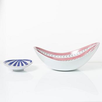 Stig Lindberg, two bowls, Gustavsberg Studio.