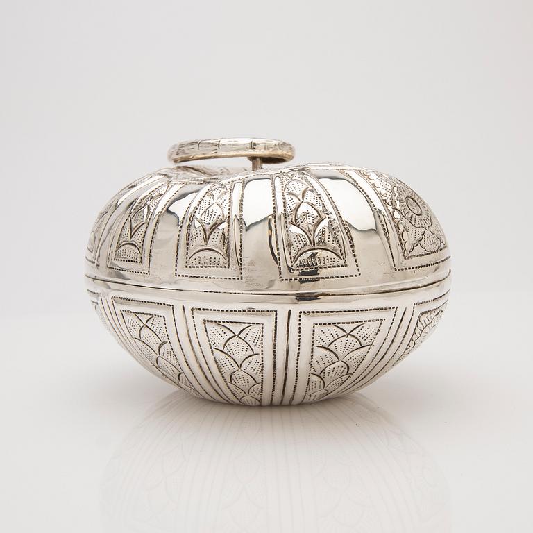 Ask med lock, sterling silver, Mexiko.