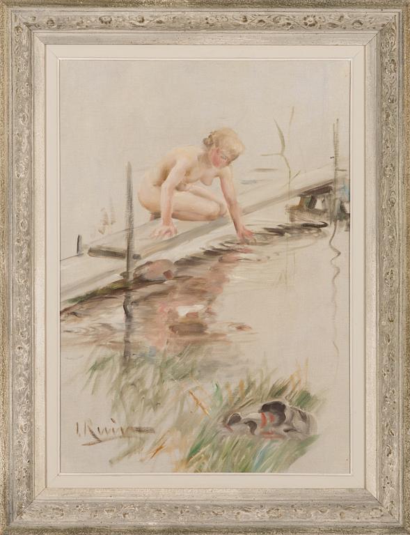 Ingrid Ruin, oil on canvas, signed.