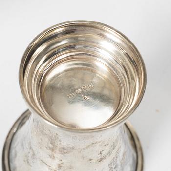 Five silver cups, CG Hallberg and K Andersson among others, 20th century.