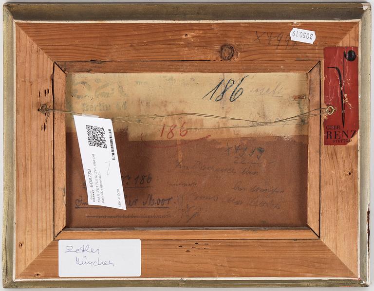 MAX ZETTLER, 2st, olja på pannå, signerade.