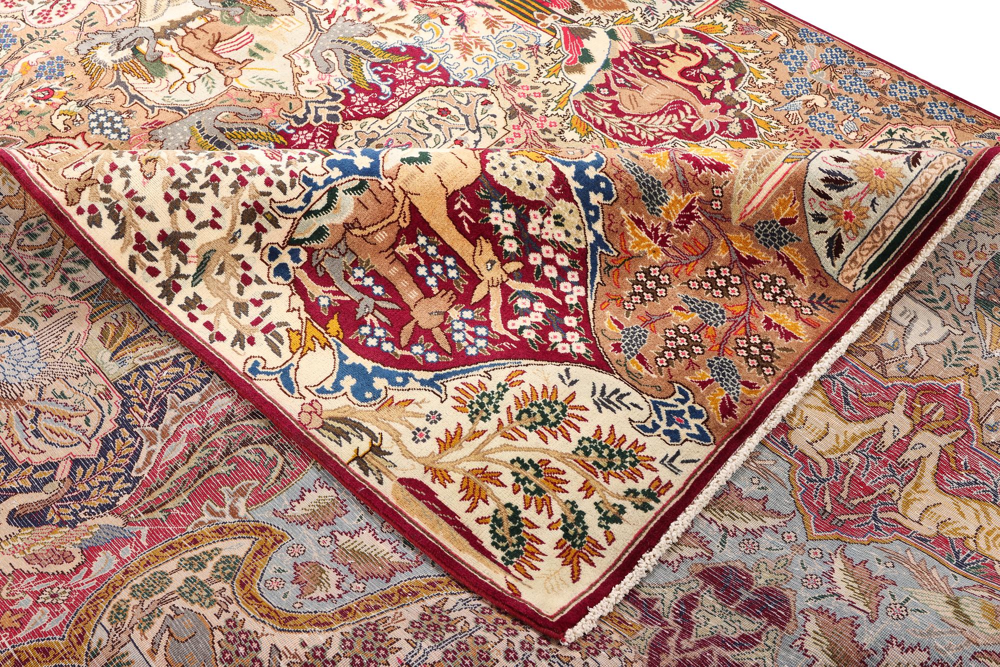 A Kashmar carpet, c. 382 x 295 cm.
