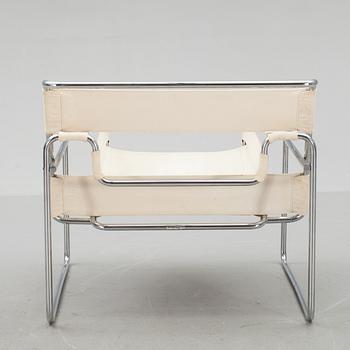 KARMSTOL "Wassily", Marcel Lajos Breuer för Gavina, made in Italy. 1900-talets andra hälft.