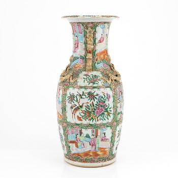 A Canton famille rose vase, 19th Century.