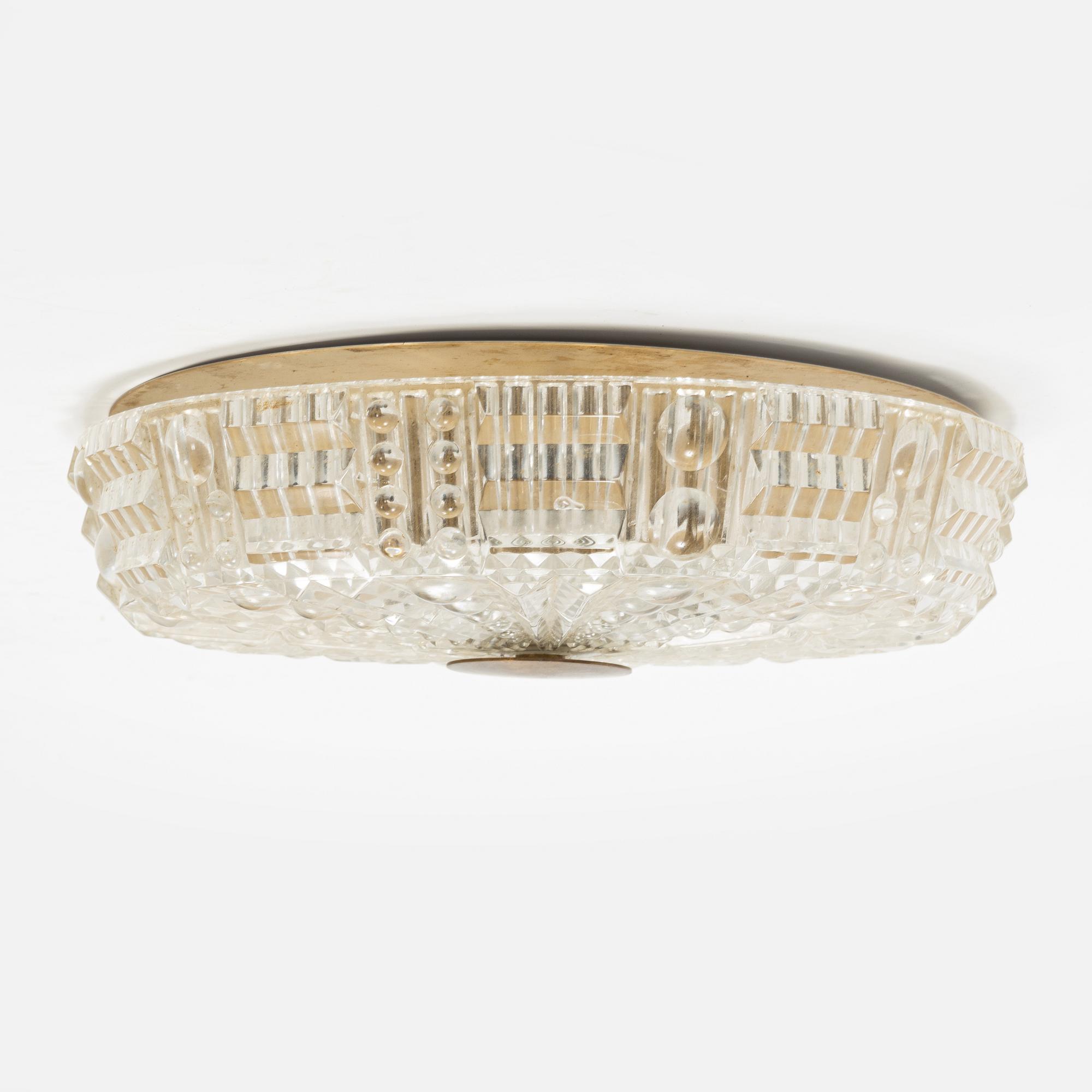 Carl Fagerlund, a glass ceiling light, Orrefors.