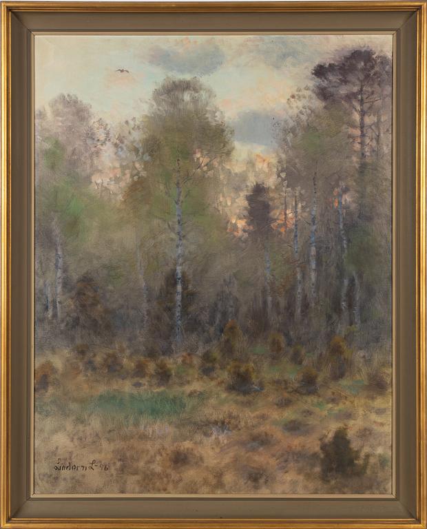 Lindorm Liljefors, olja på duk, signerad och daterad 46.