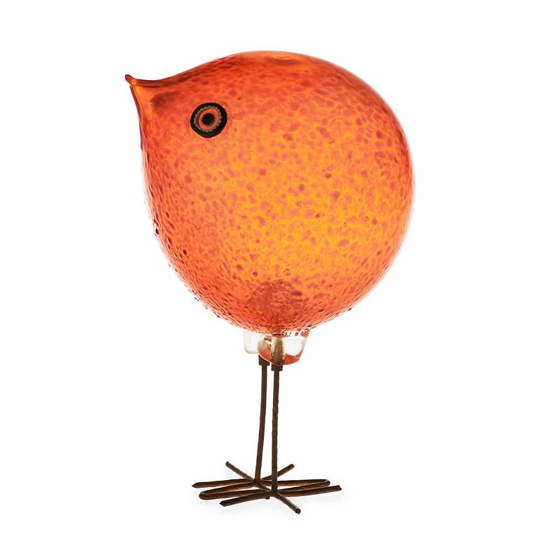 A Peter Pelzel 'Pulcino' glass bird, Vistosi, Italy 1960's.