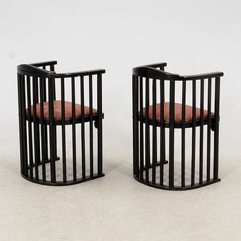 Josef Hoffmann, a pair of attributed armchairs, first half of the 20th century.