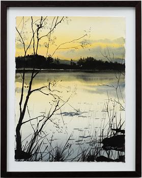 Peter Eugén, Evening twilight by the lake.