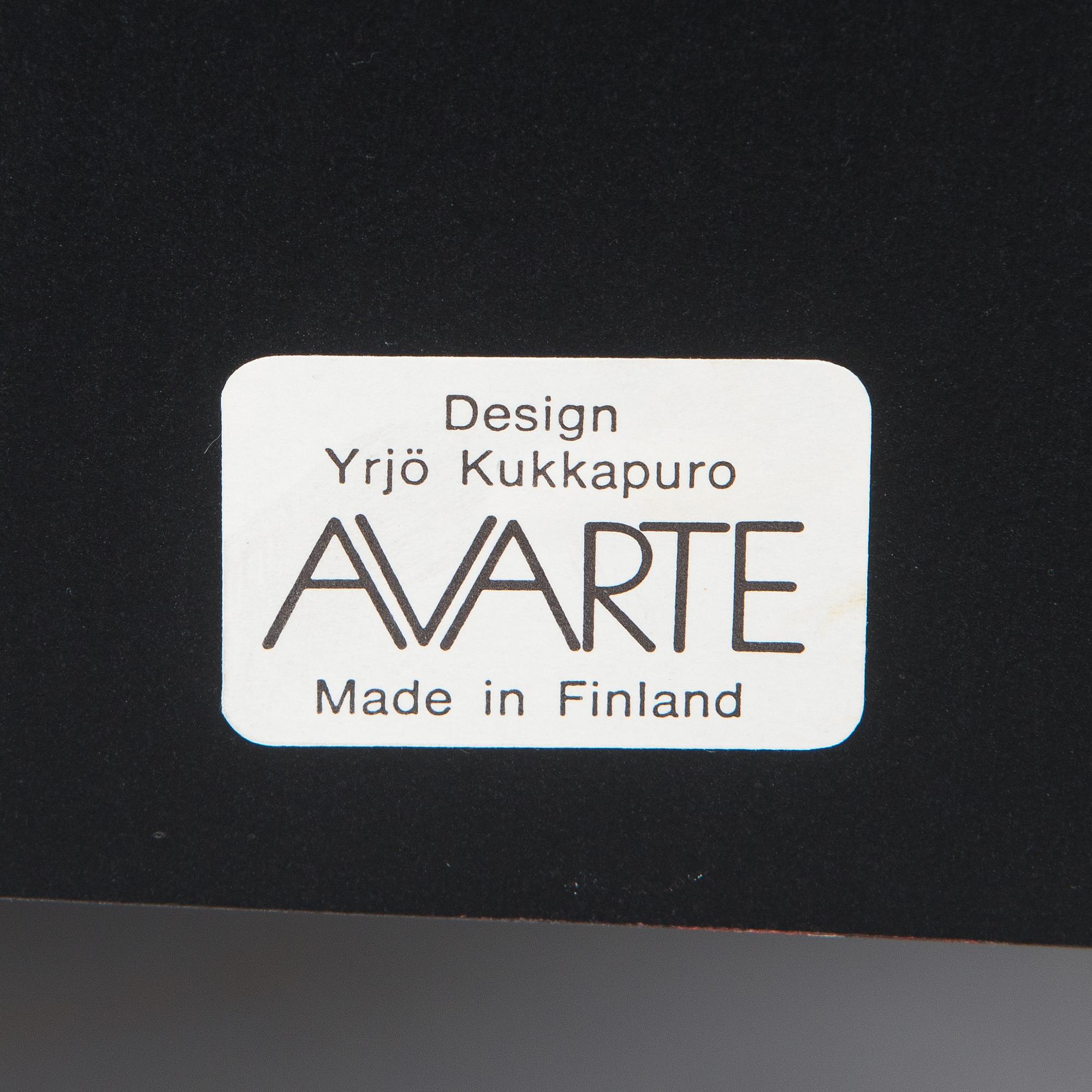 Yrjö Kukkapuro, Nojatuoli, "Experiment", Avarte, 1980-luku.