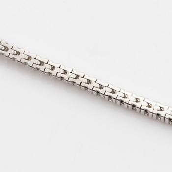 Collier, rivière, med briljantslipade diamanter, med HRD report.