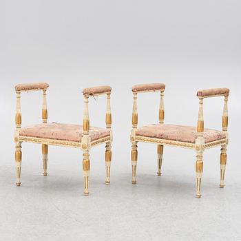 Banketter, ett par, omkring 1900, Sengustaviansk stil.