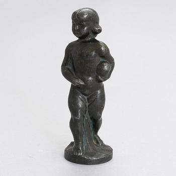 Hjalmar Stenholm, pronssiveistos, signeerattu.